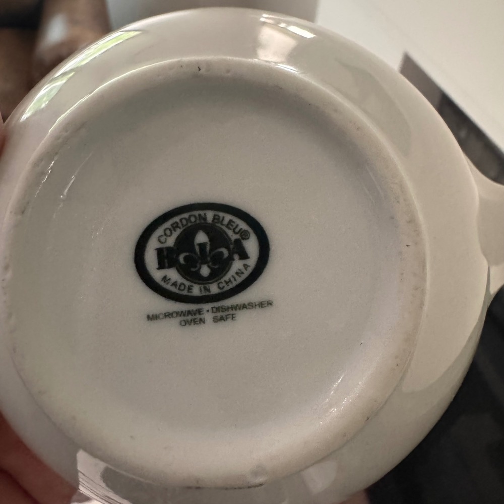 BIA Cordon Bleu White Porcelain Handle Dipping Sauce Bowl Individual Dish - Picture 2 of 3